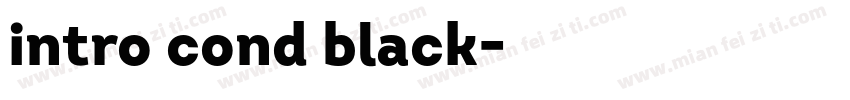 intro cond black字体转换